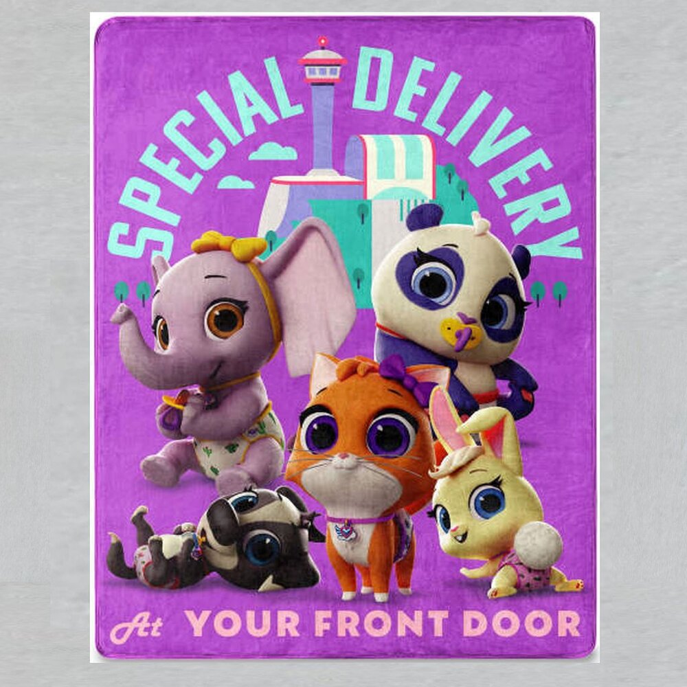 T.O.T.S. Special Delivery Throw Blanket Measures 46 x 60 Inches